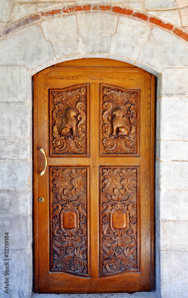 artistic wooden door
