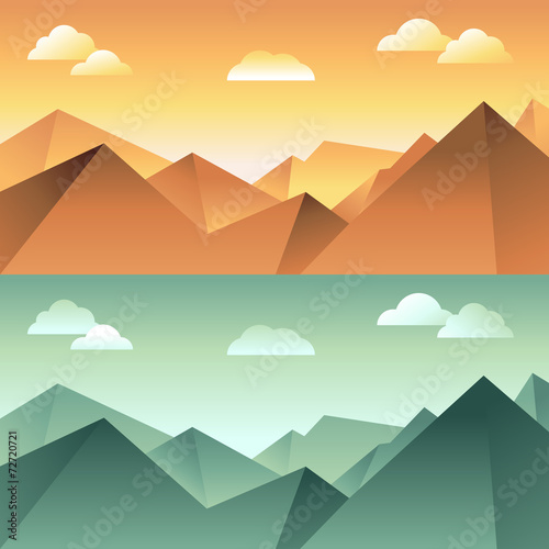 Vector mountain landscape