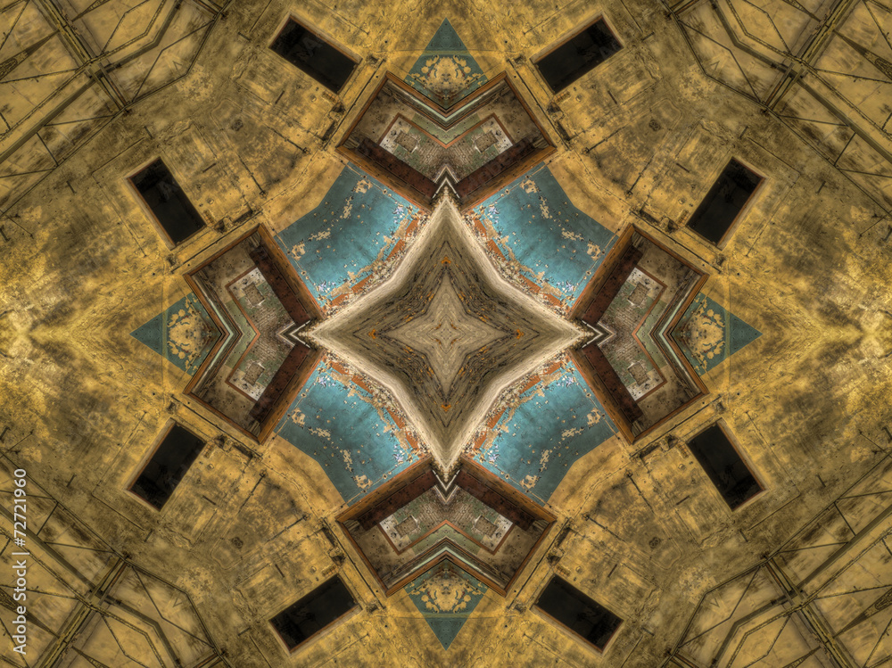 Ethnic pattern. Abstract kaleidoscope  fabric design.