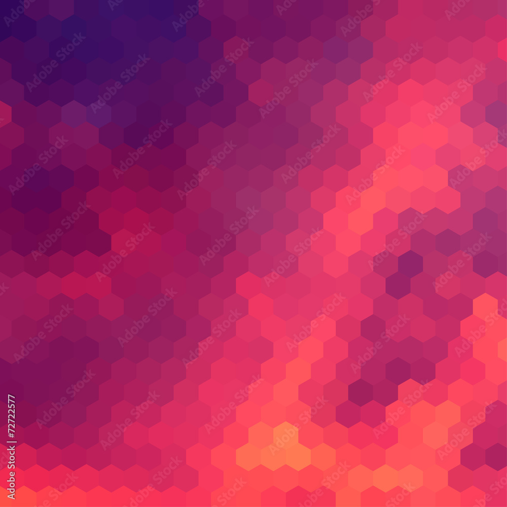 Sundown themed background with hex grid Sundown themed background with hex grid