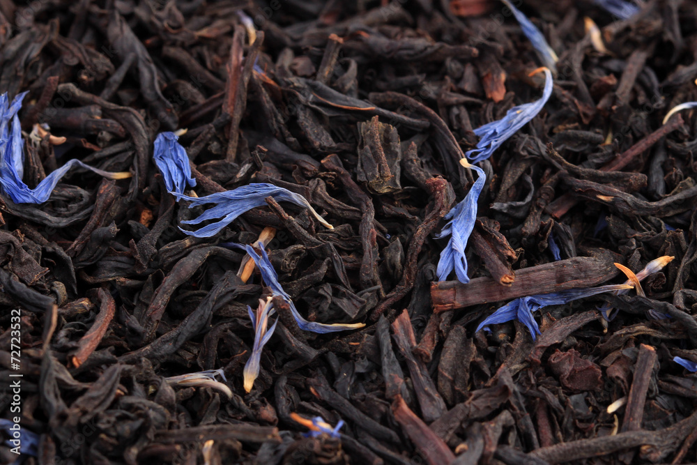 Ταπετσαρία Extreme close-up of earl grey tea leaves