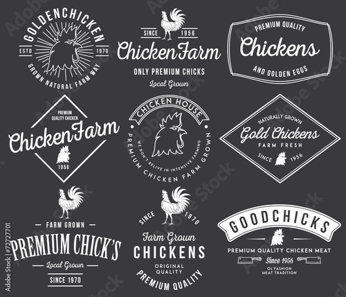 Farm grown chicken meat white on black