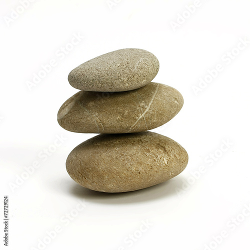 runde Steine in Balance