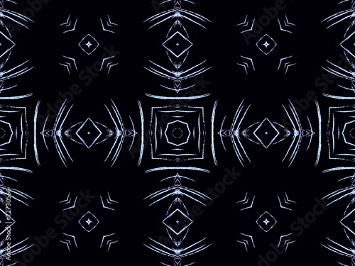 Ethnic pattern. Abstract kaleidoscope  fabric design.