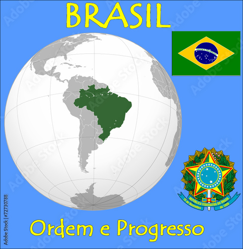 Brazil location emblem motto