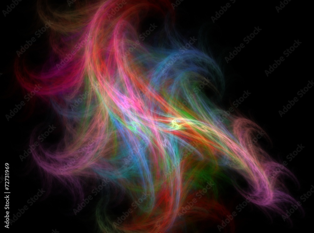 Colored abstract fractal effect light background