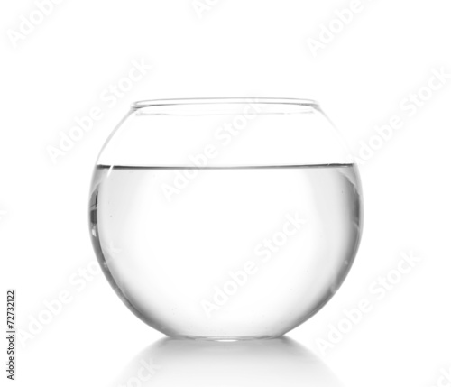 Fish bowl isolated on white