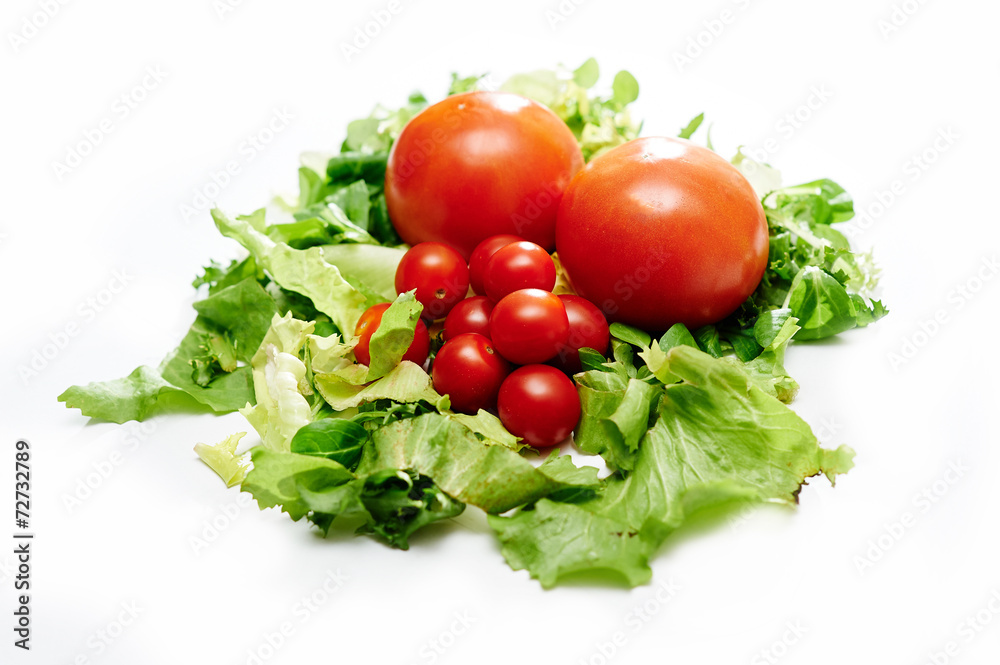 Tomatoes and salad