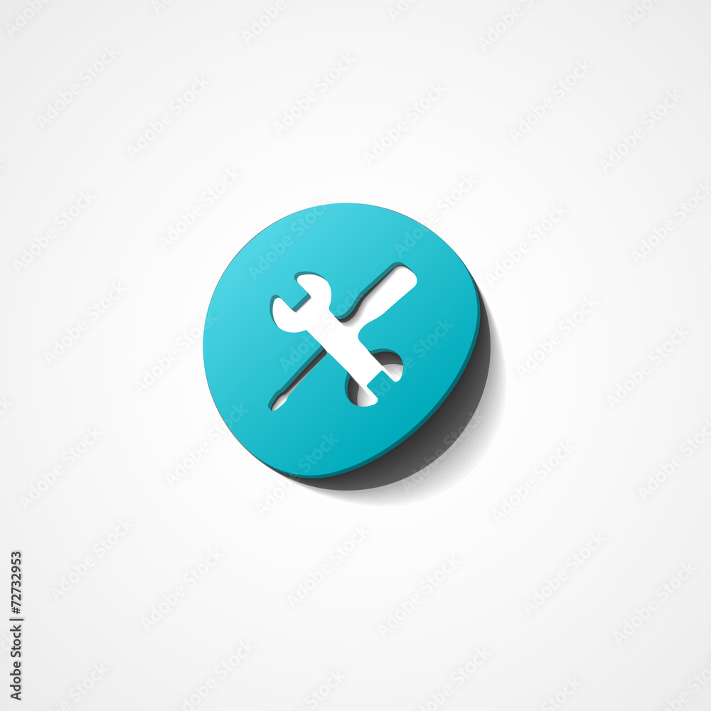 Wrench and screwdriver web icon Wrench and screwdriver web icon