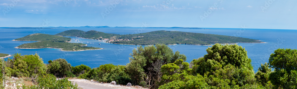 Panoramic view of Ilovik island