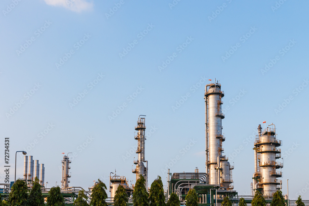 Obraz premium industrial of oil petrochemical factory