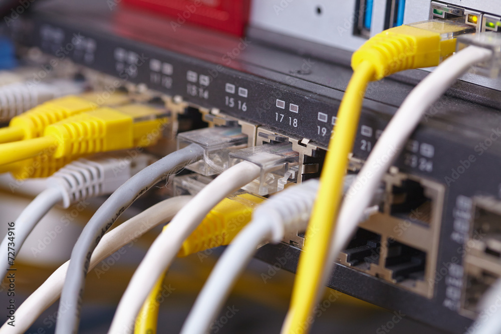 network cables connected to switch network cables connected to switch