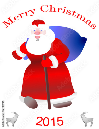 Santa Claus with a goat