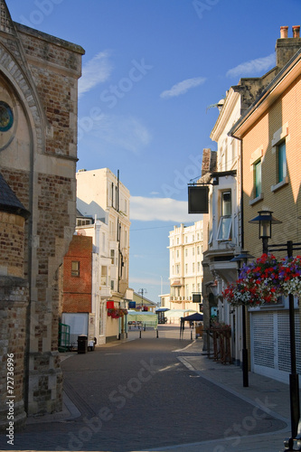 Street in the old town of Hastings, UK