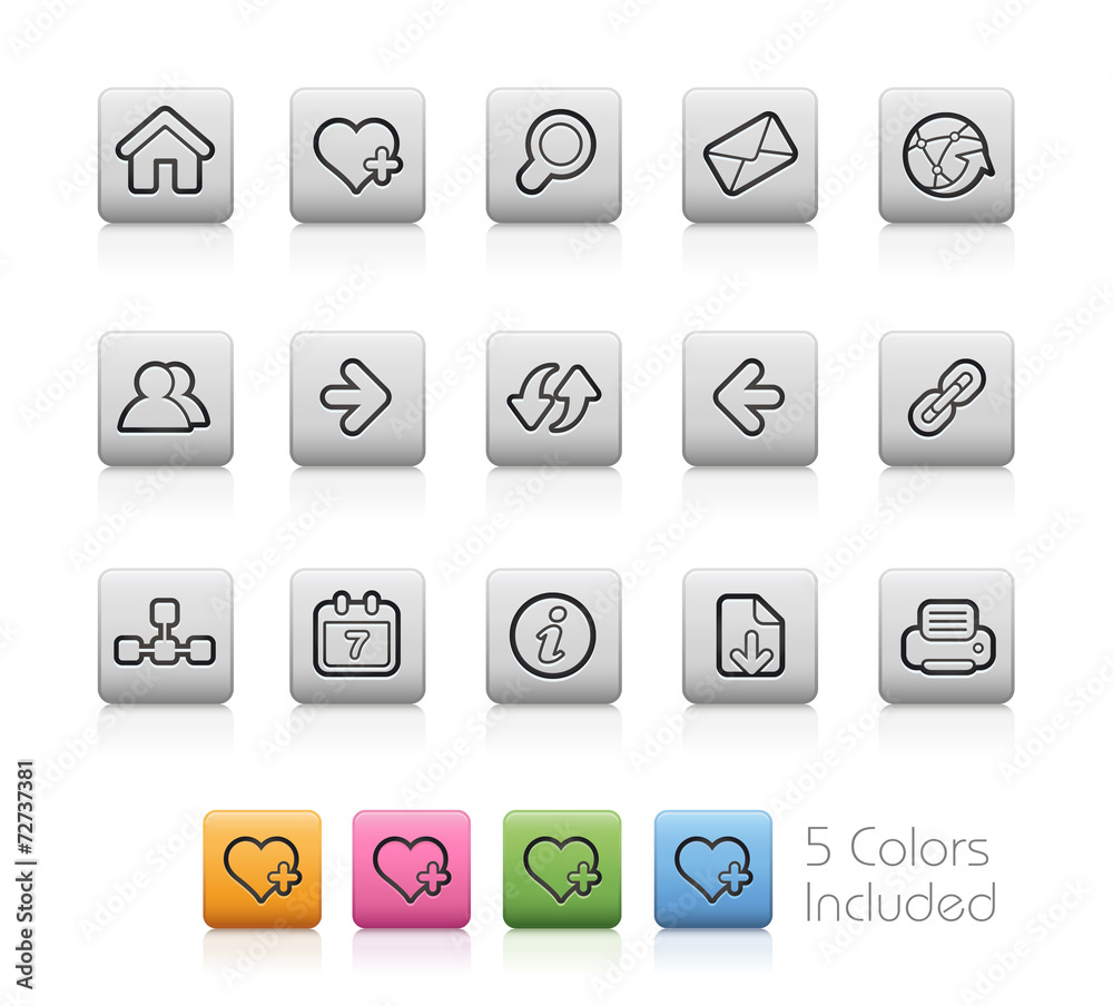 Surf the Net Icons - EPS with 5 colors in different layers Surf the Net Icons - EPS with 5 colors in different layers