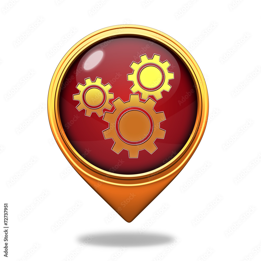 Fototapeta premium Settings pointer icon on white background