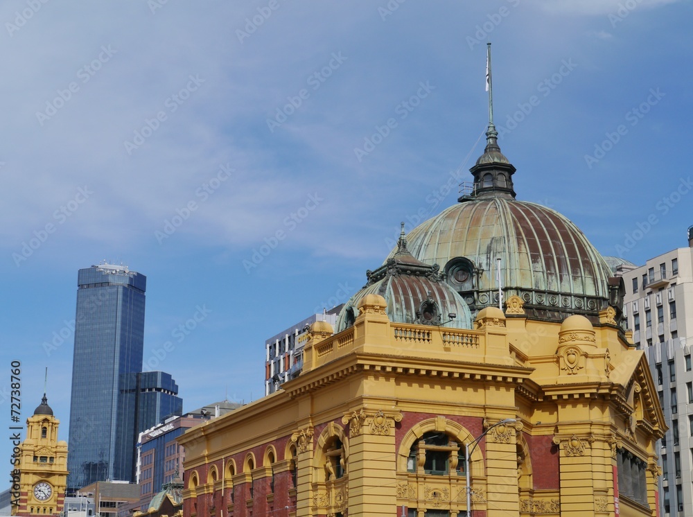 The historic Flinders station in Melbourne in Australia