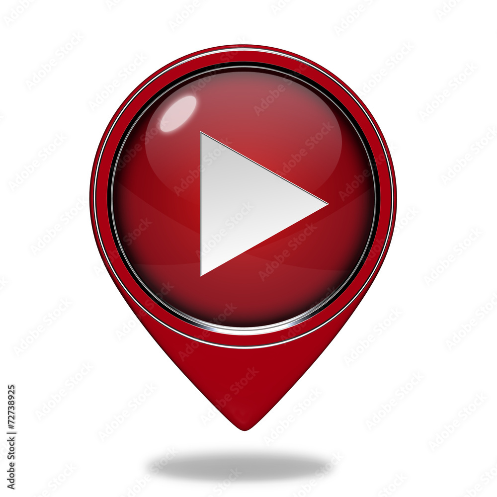 play pointer icon on white background