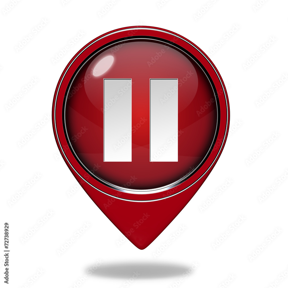 pause pointer icon on white background pause pointer icon on white background