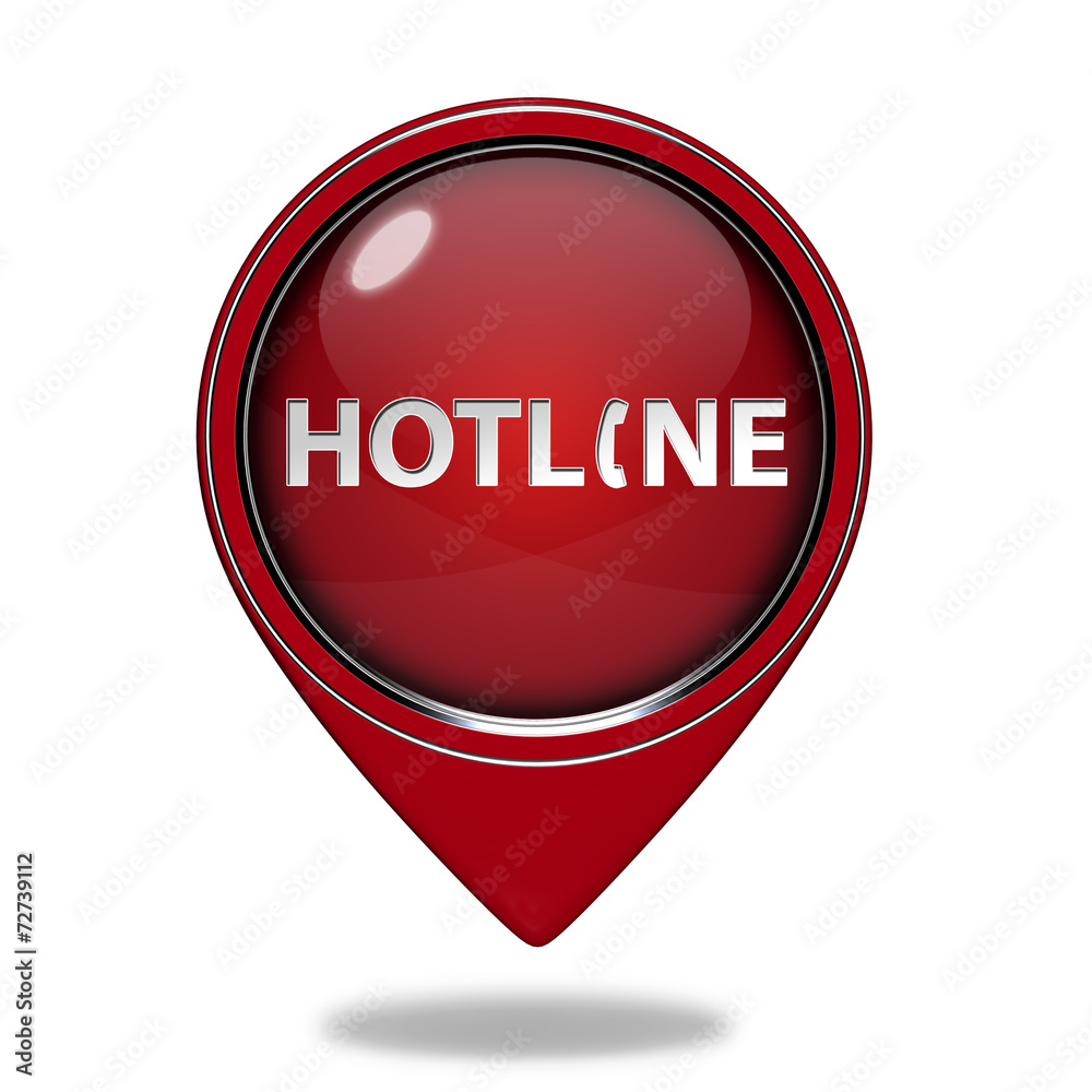 Hotline pointer icon on white background Hotline pointer icon on white background