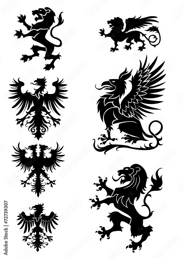 Heraldry ornament set Heraldry ornament set