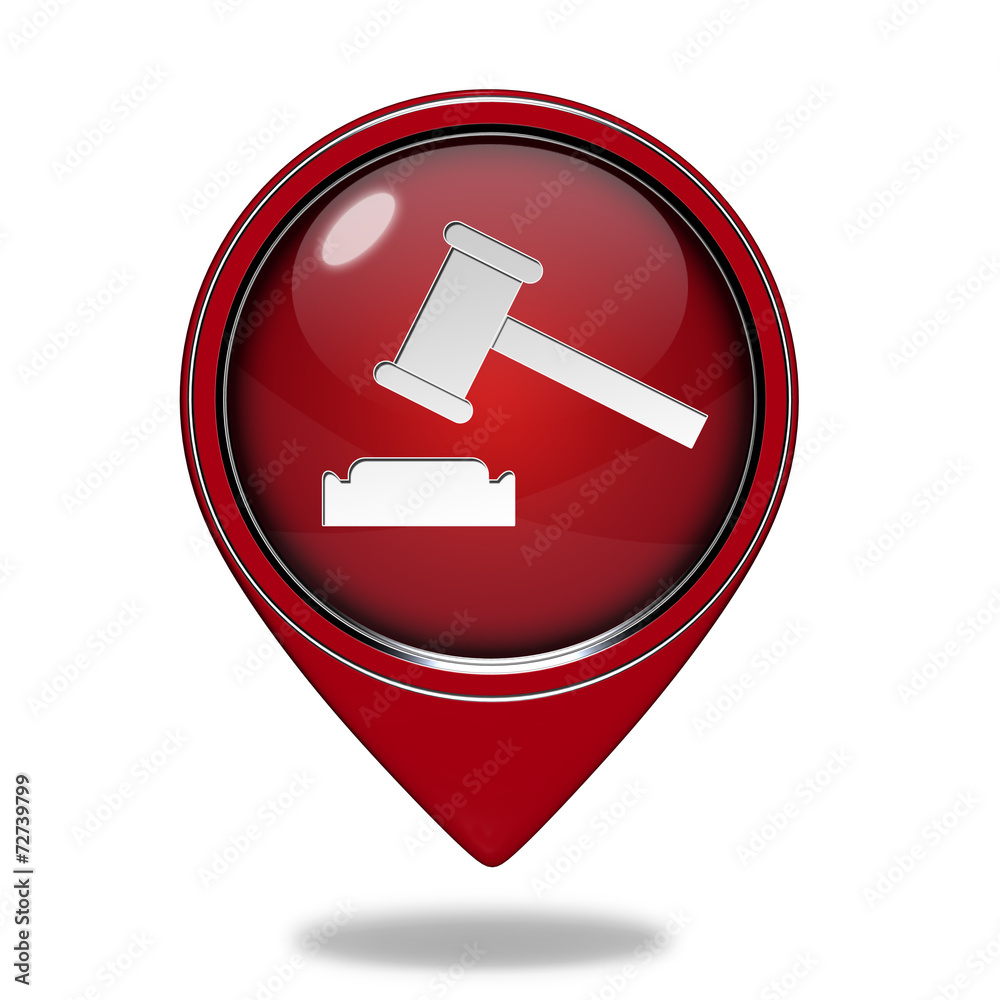 Auction pointer icon on white background