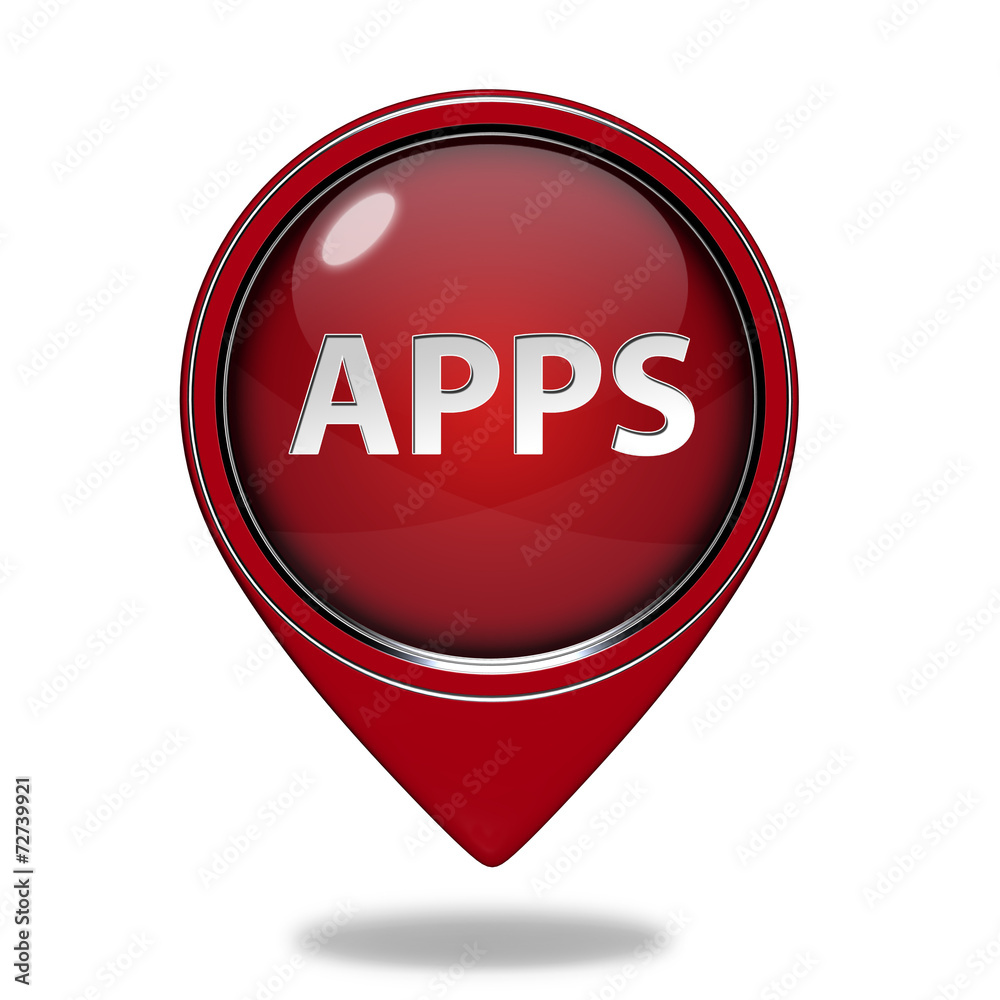Apps pointer icon on white background Apps pointer icon on white background