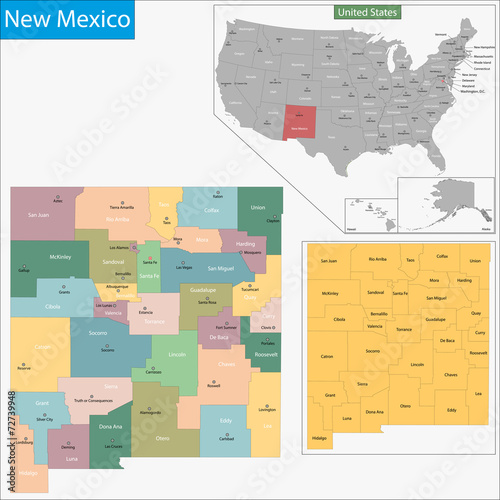 New Mexico map