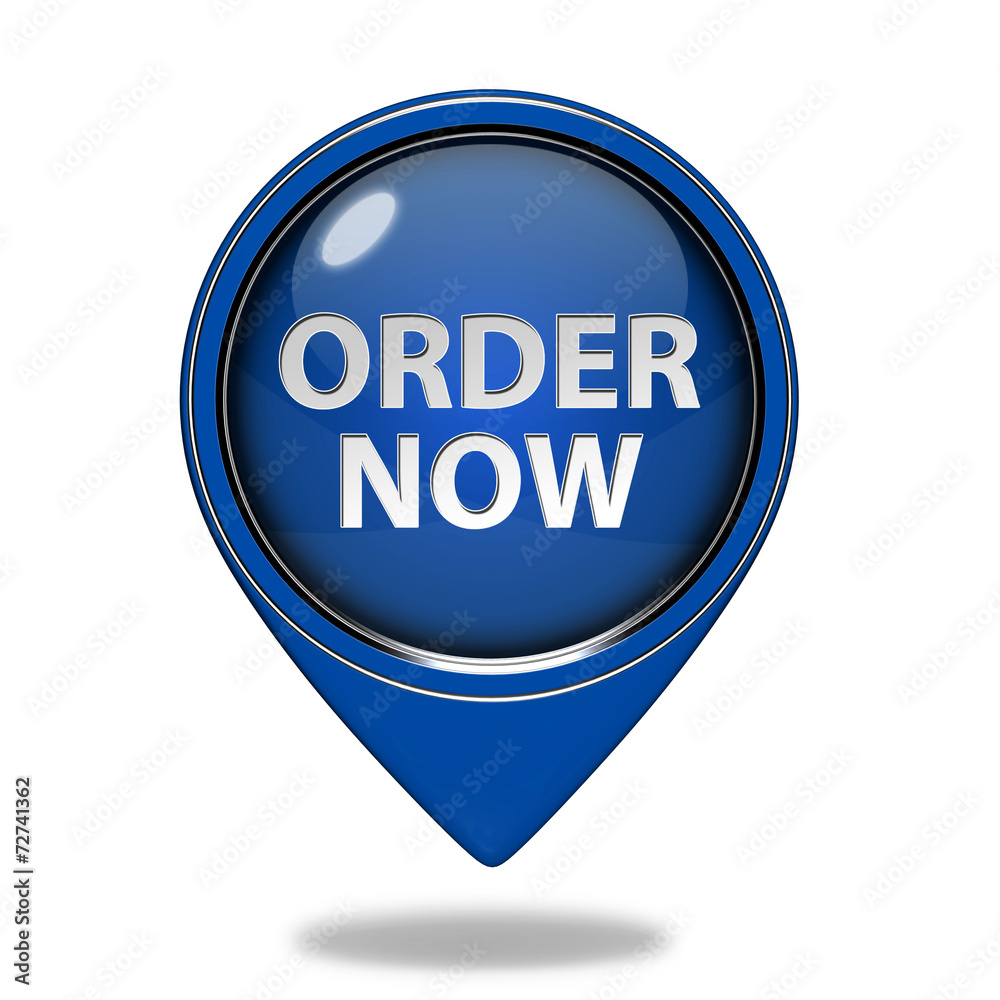 Order now pointer icon on white background Order now pointer icon on white background