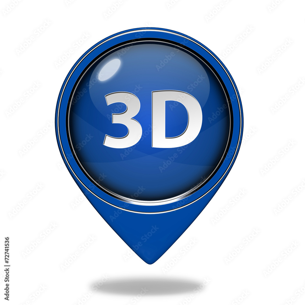 3d pointer icon on white background 3d pointer icon on white background