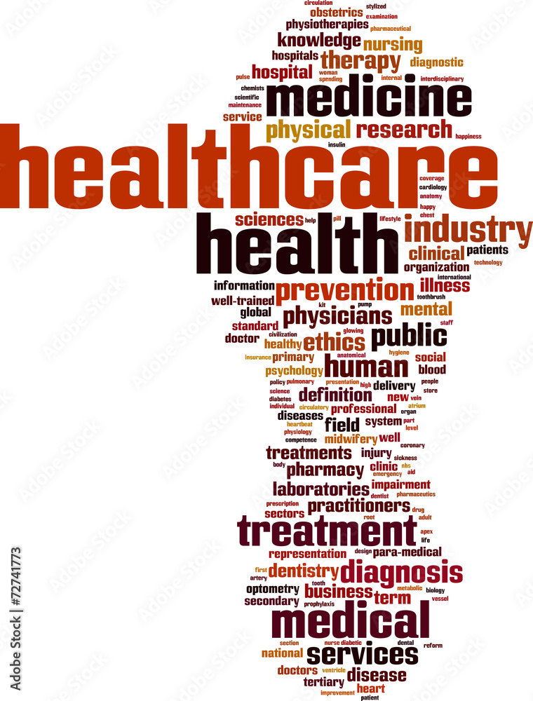 Healthcare word cloud concept. Vector illustration Healthcare word cloud concept. Vector illustration