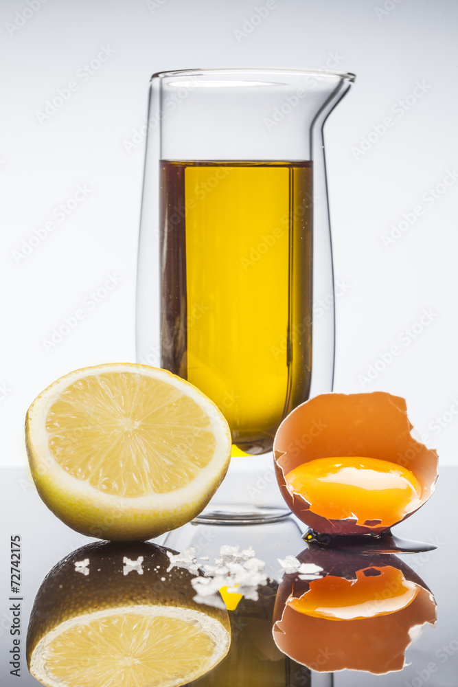 Ingredients for mayonnaise Ingredients for mayonnaise
