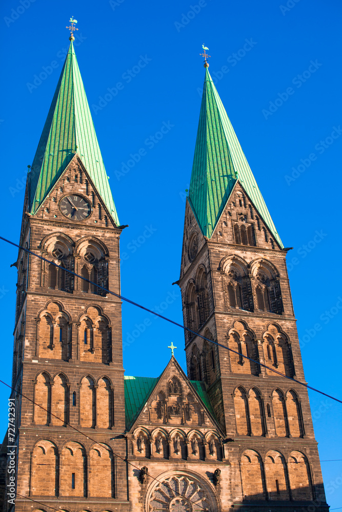 Historic town hall and the cathedral in Bremen, Germany