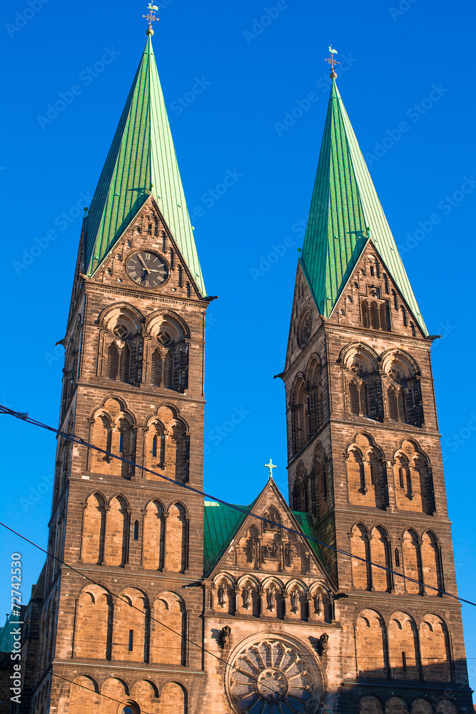Historic town hall and the cathedral in Bremen, Germany