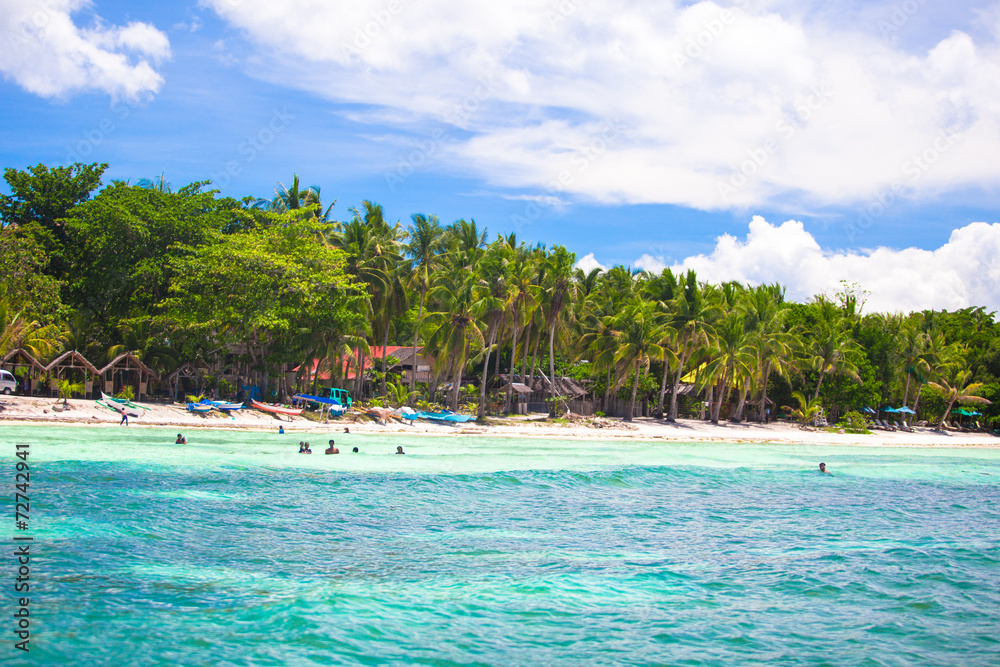 Tropical perfect island Puntod in Philippines