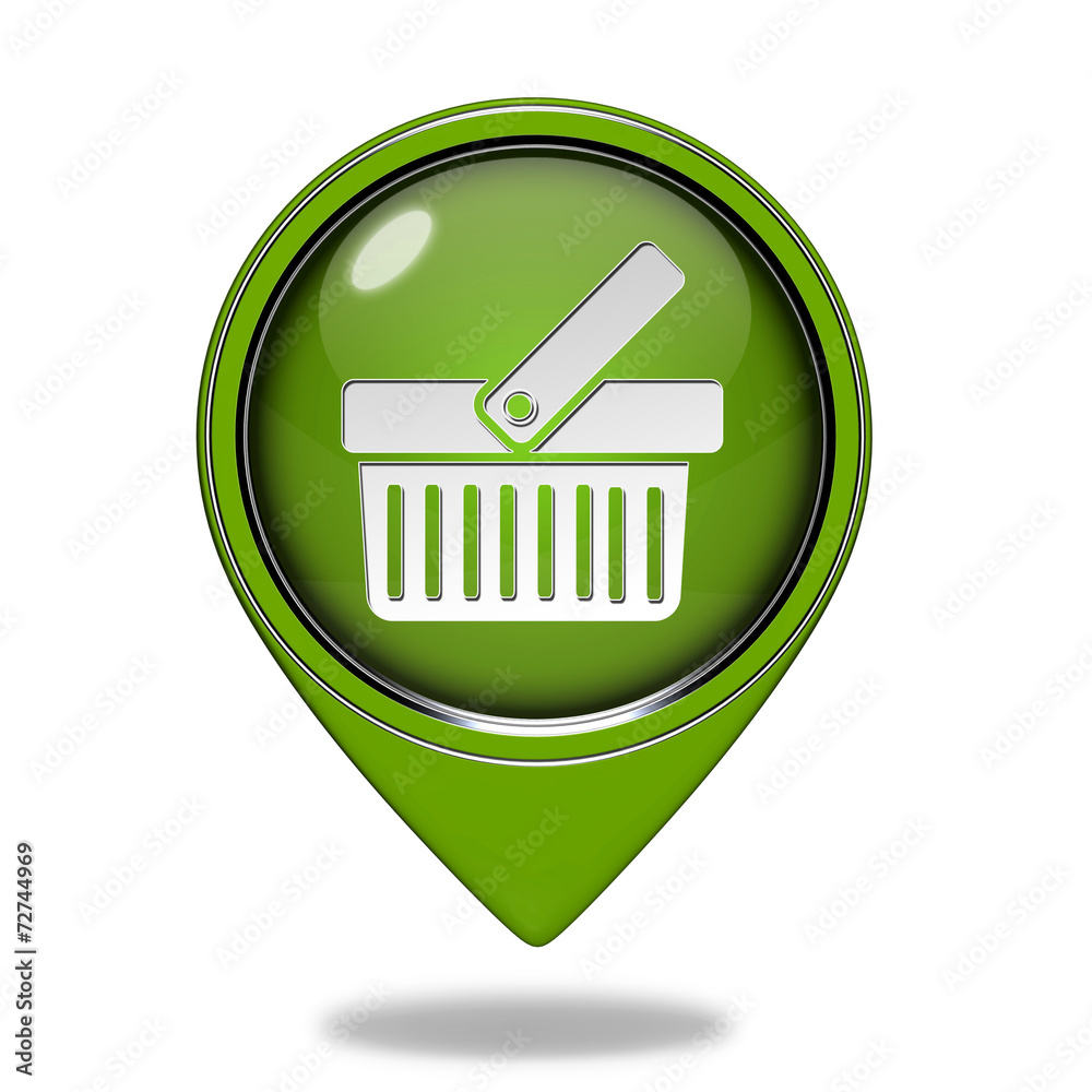 shopping cart pointer icon on white background shopping cart pointer icon on white background
