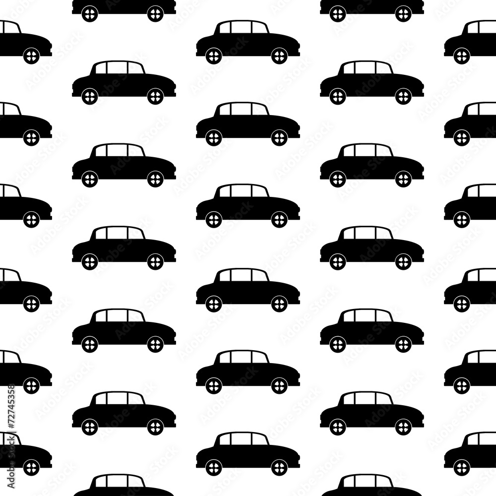 Car icon seamless pattern