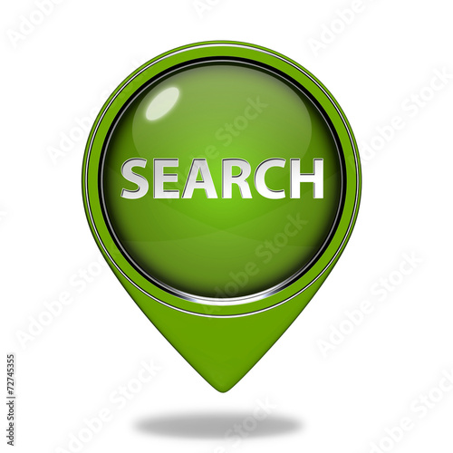 search pointer icon on white background