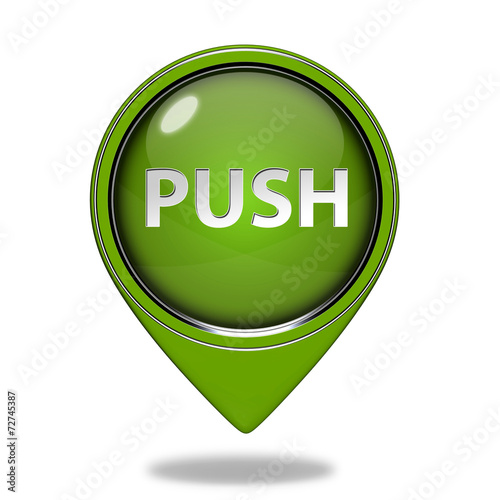 push pointer icon on white background