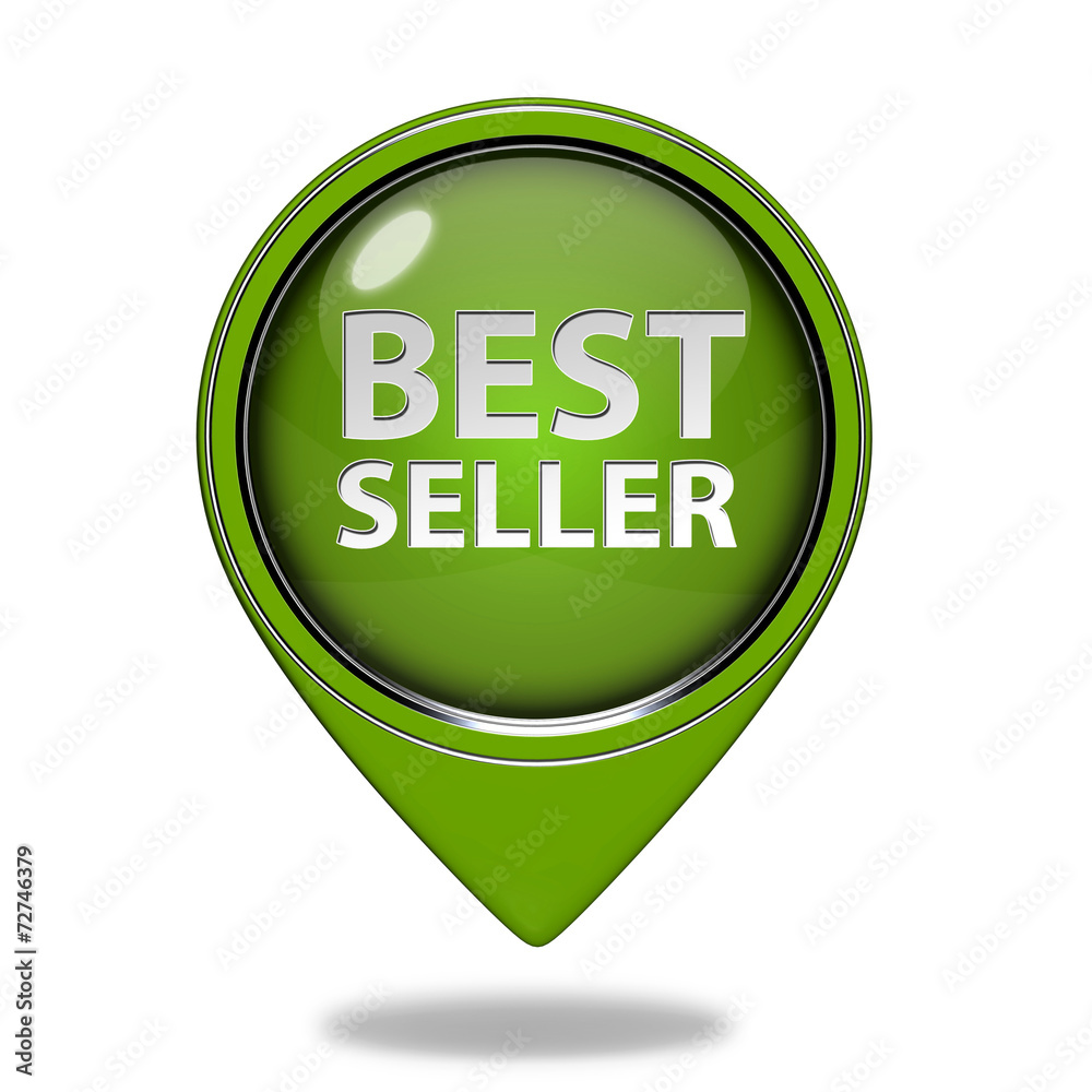 Best seller pointer icon on white background Best seller pointer icon on white background