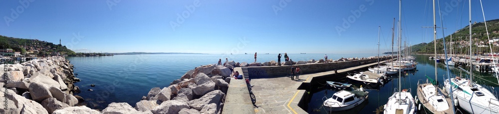Awesome sunny day in Trieste's harbor
