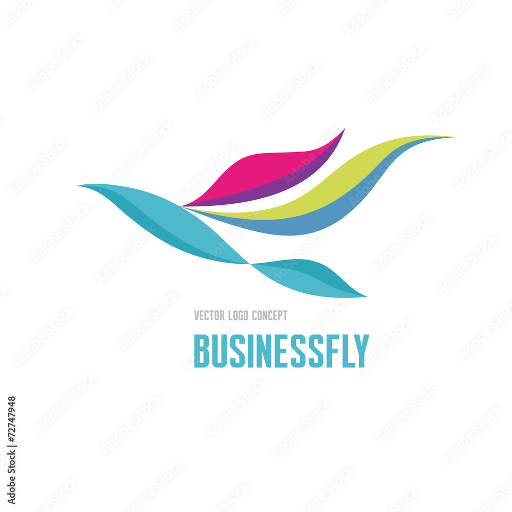 Fototapeta premium Businessfly - vector logo. Bird illustration. Logo template.
