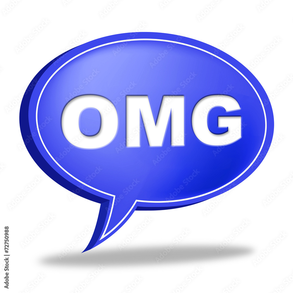 Omg Speech Bubble Means Oh My God And Contact Omg Speech Bubble Means Oh My God And Contact