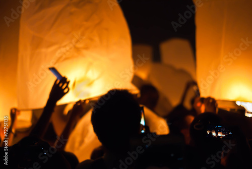 Flying Lanterns Selfie photo