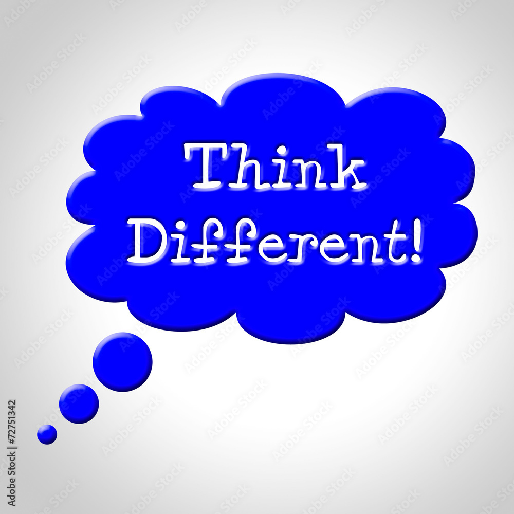 Think Different Bubble Represents Change Now And Revise Think Different Bubble Represents Change Now And Revise