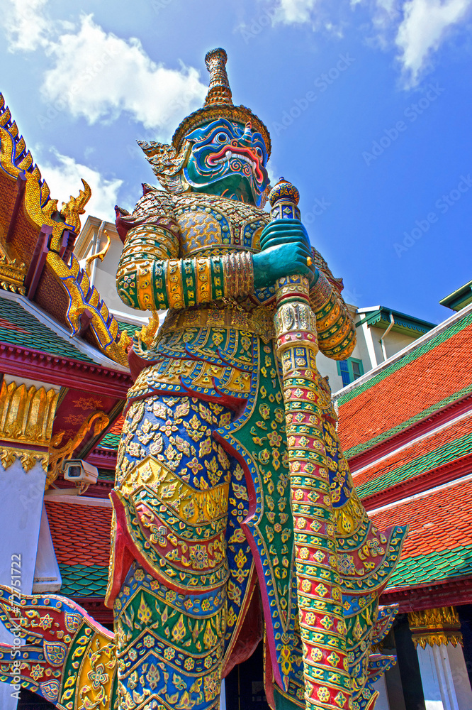 Giant Sculpture Demon Guardian at Grand Palace in Bangkok