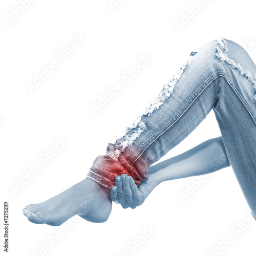 Pain in woman hamstring photo