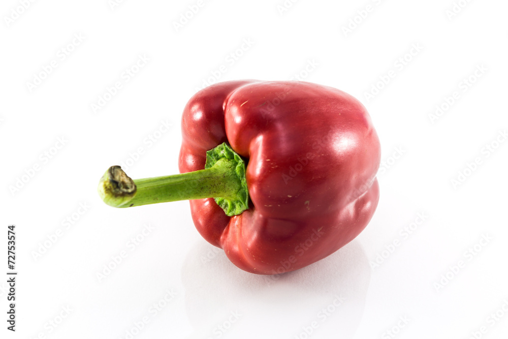 Red pepper isolated on white