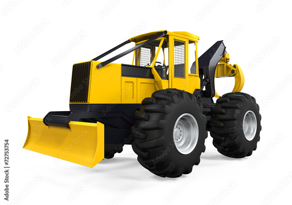 Fototapeta premium Grapple Skidder Isolated