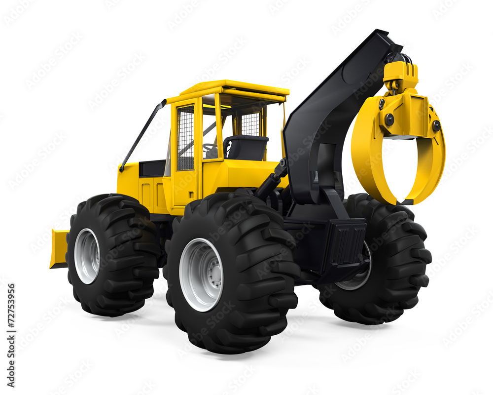 Fototapeta premium Grapple Skidder Isolated